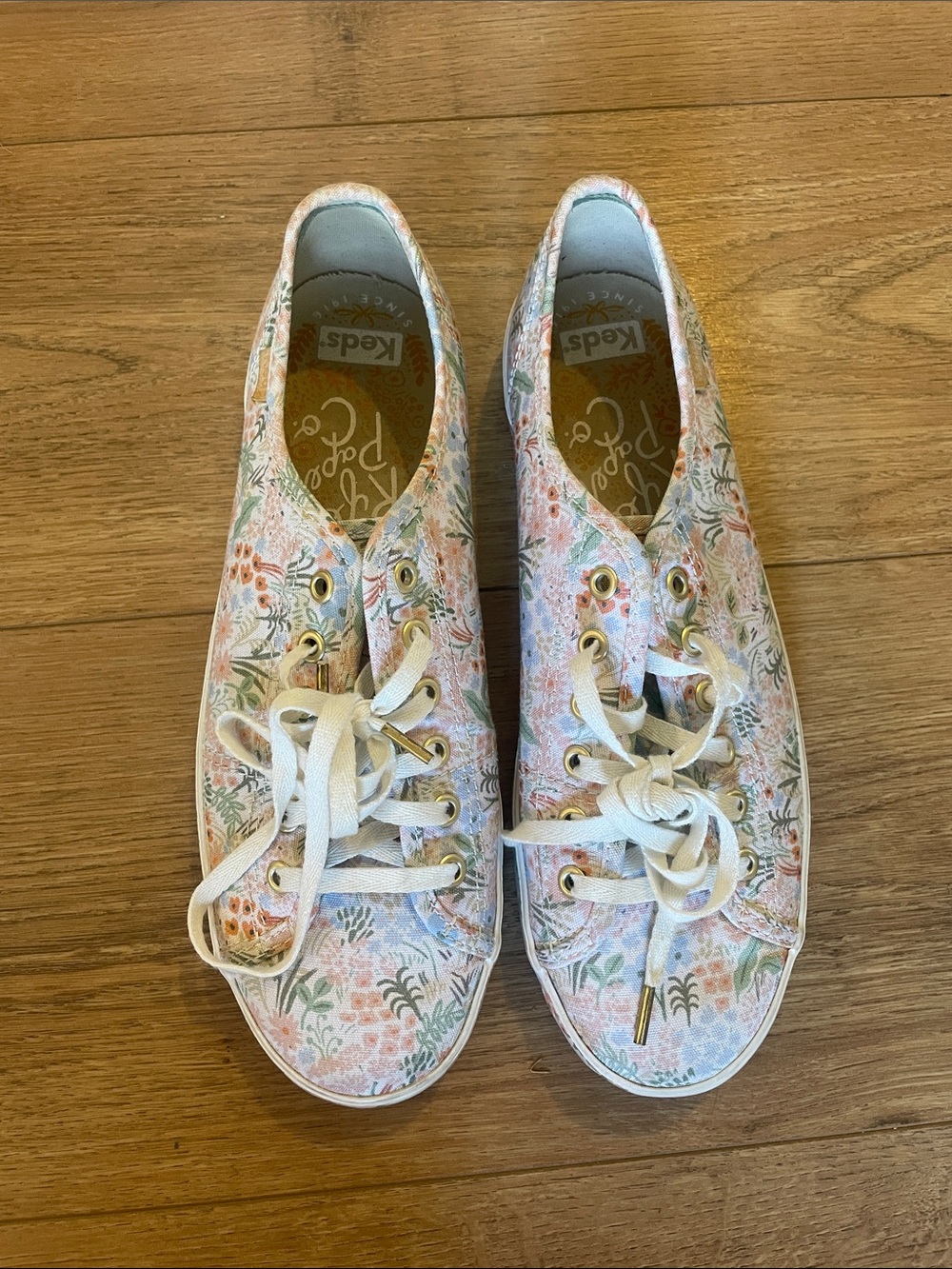 Keds x Rifle Paper Floral Canvas Sneakers - 8